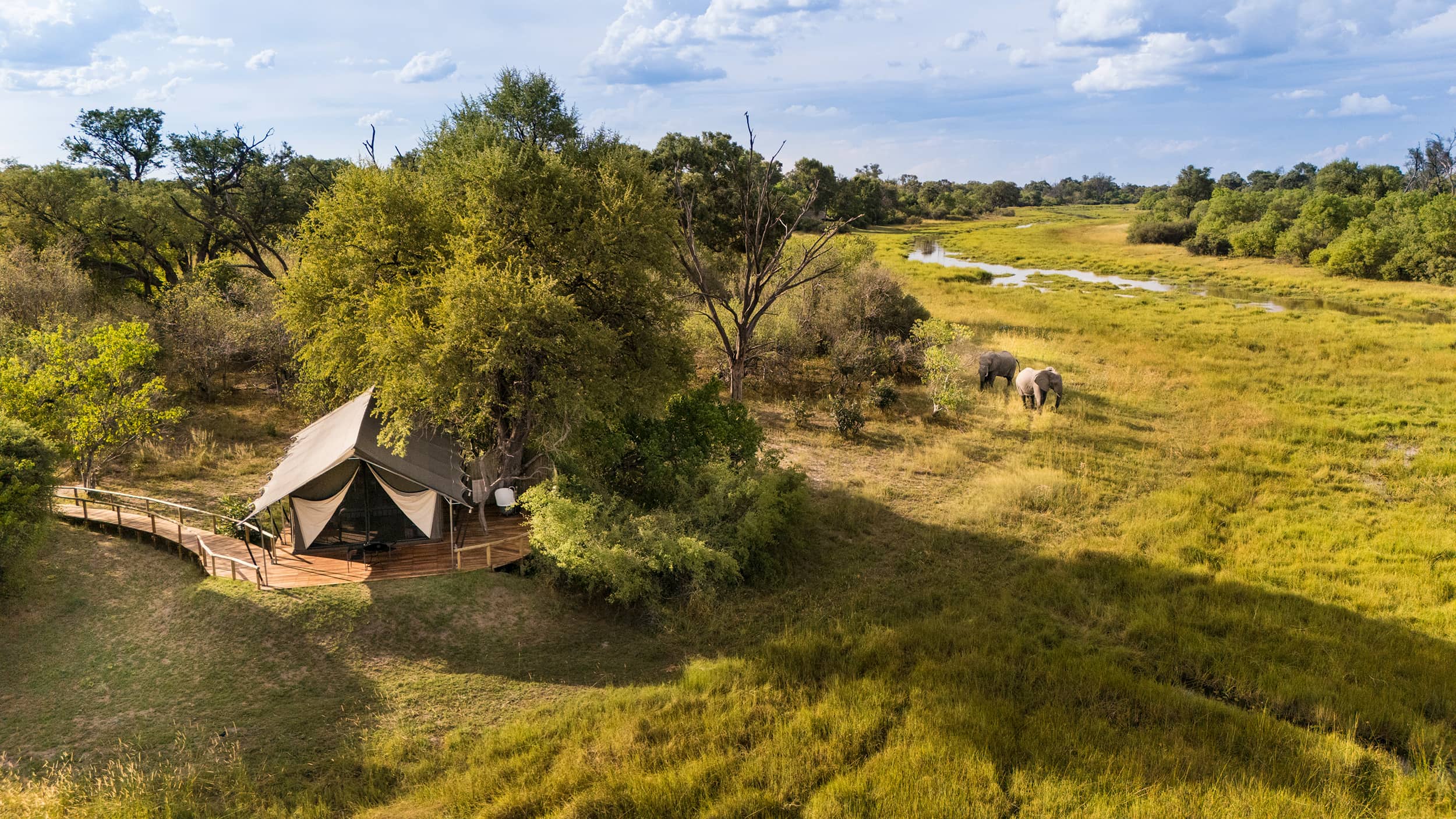 Paesaggio del Botswana al tramonto per la pagina Safari su misura.