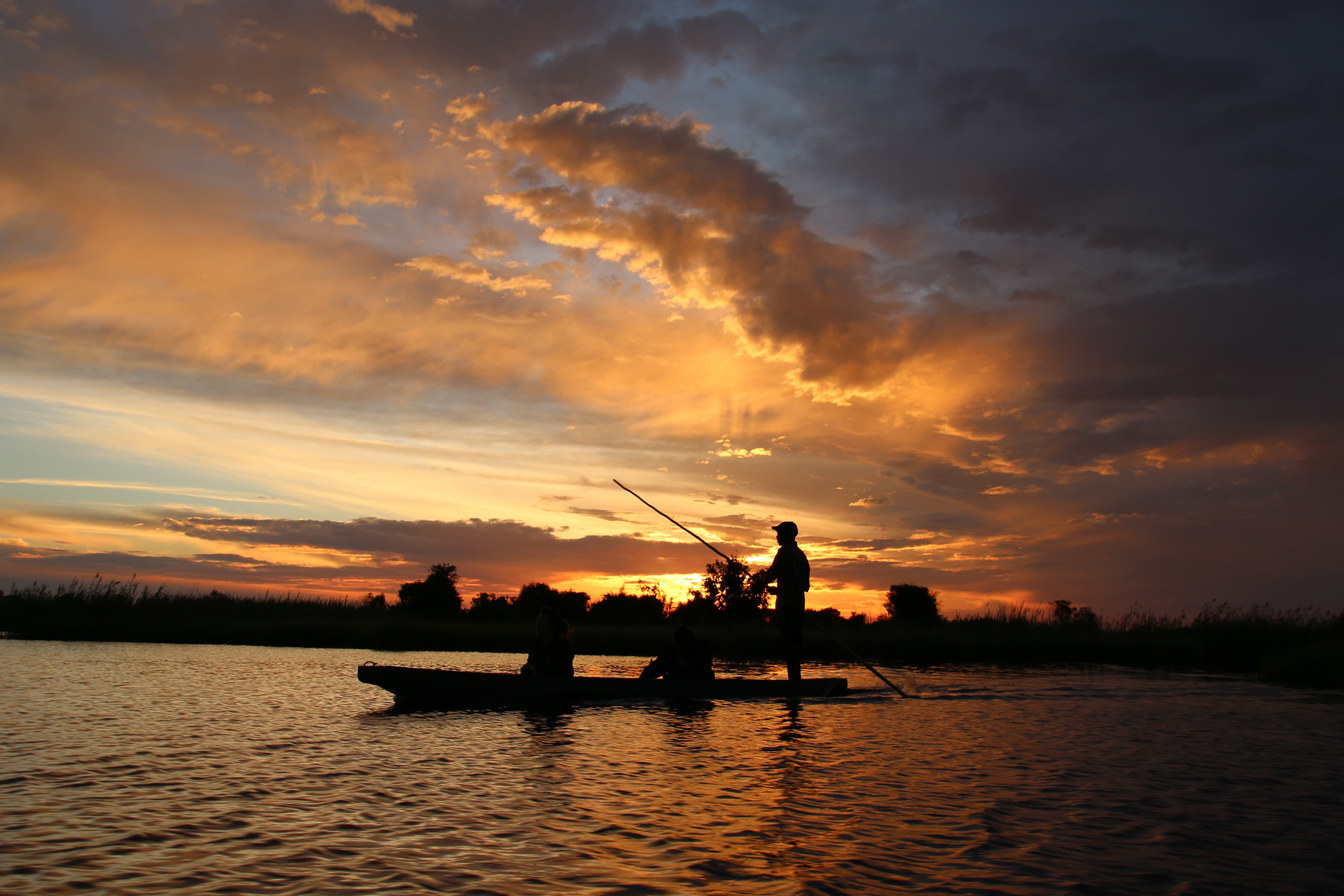 Atmosfera di safari in Botswana con paesaggio aperto e sensazione immersiva.