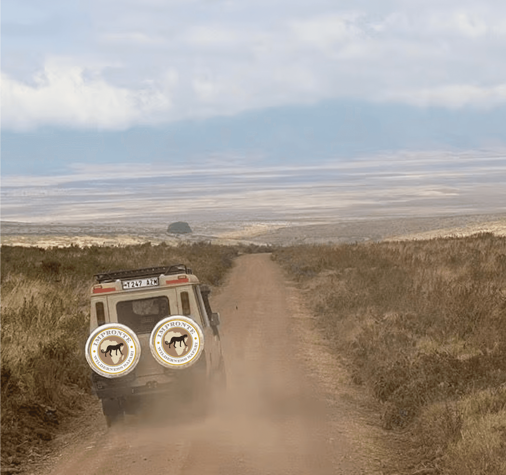 Safari in Tanzania con impostazione più ampia e narrativa.